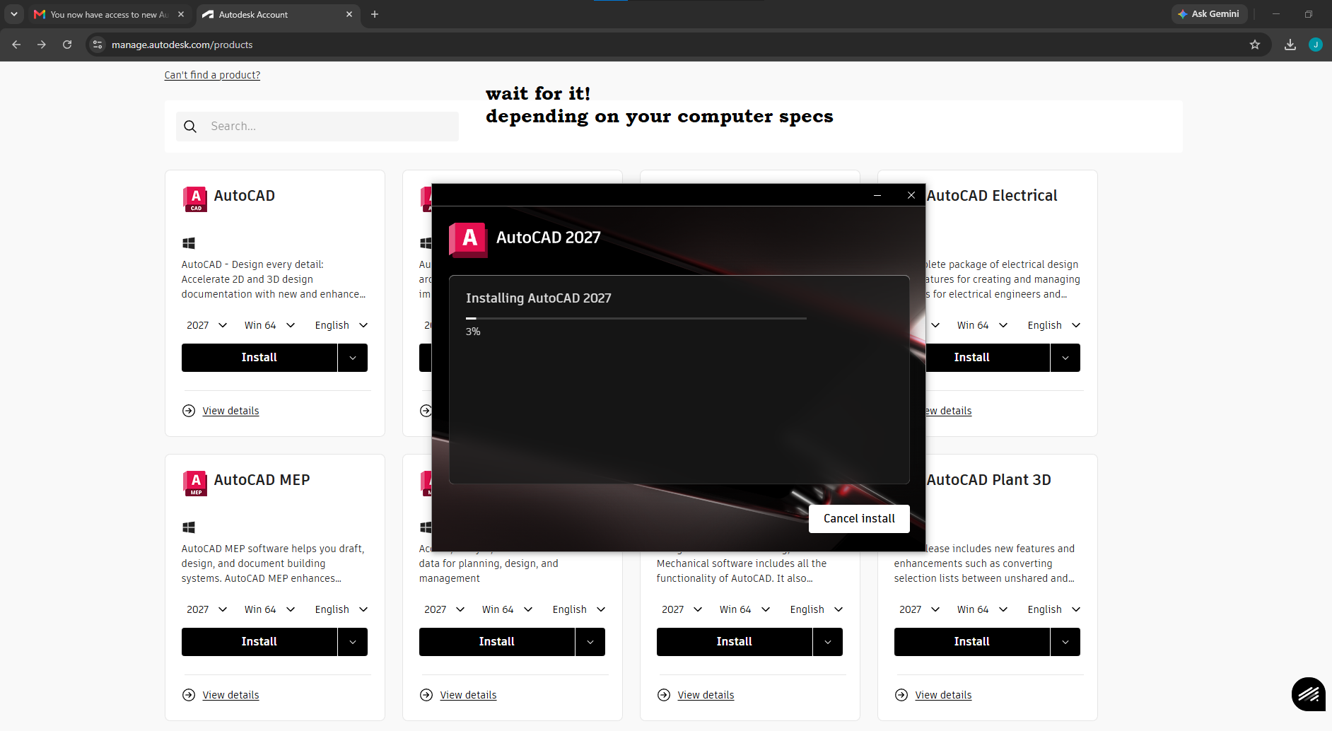 Installer extracting files